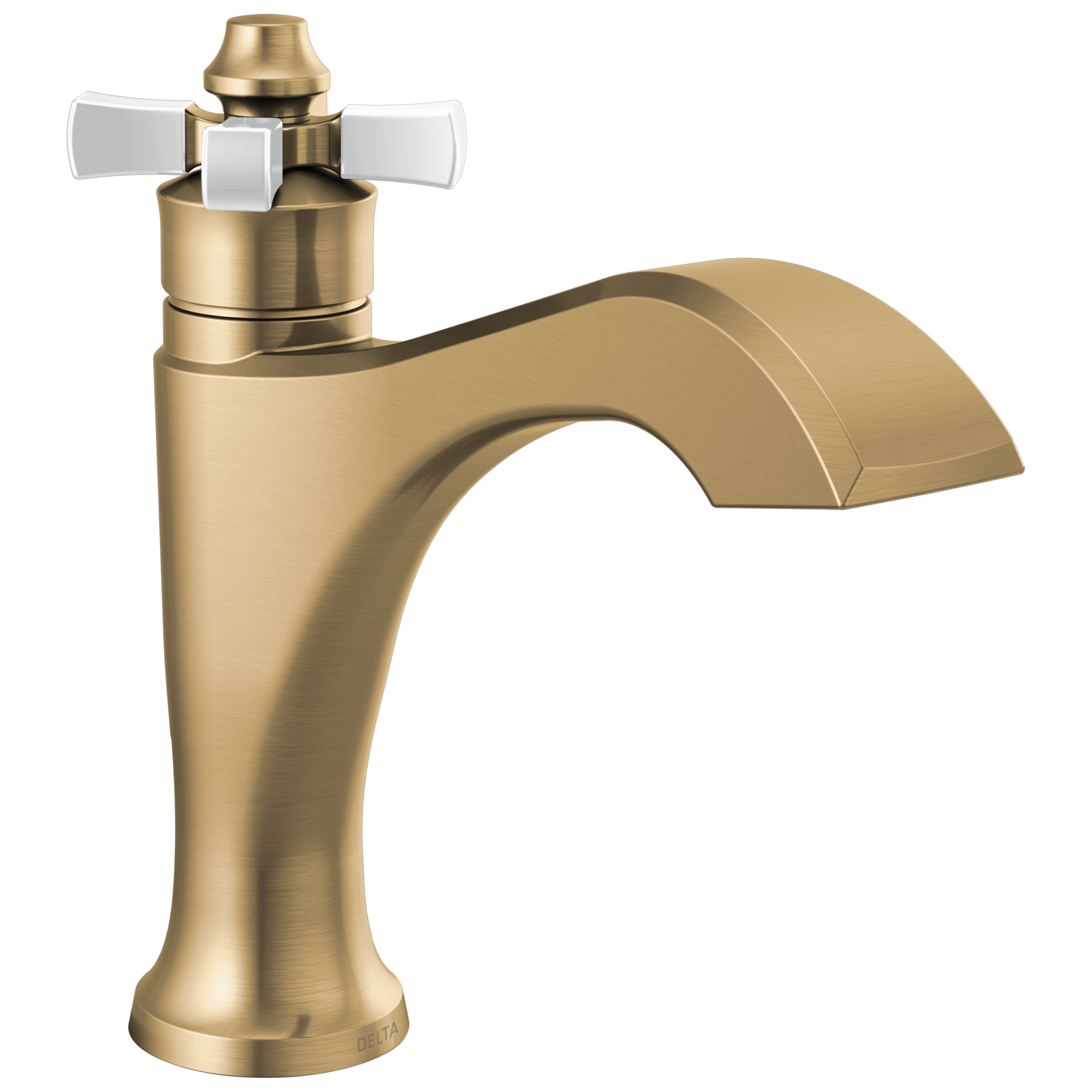 Delta - Single Handle Bathroom Faucet - Champagne Bronze / Porcelain - 557-GSLPU-DST