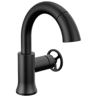 Delta - Single Handle Pull Down Bathroom Faucet - Matte Black - 558HAR-BLPD-DST