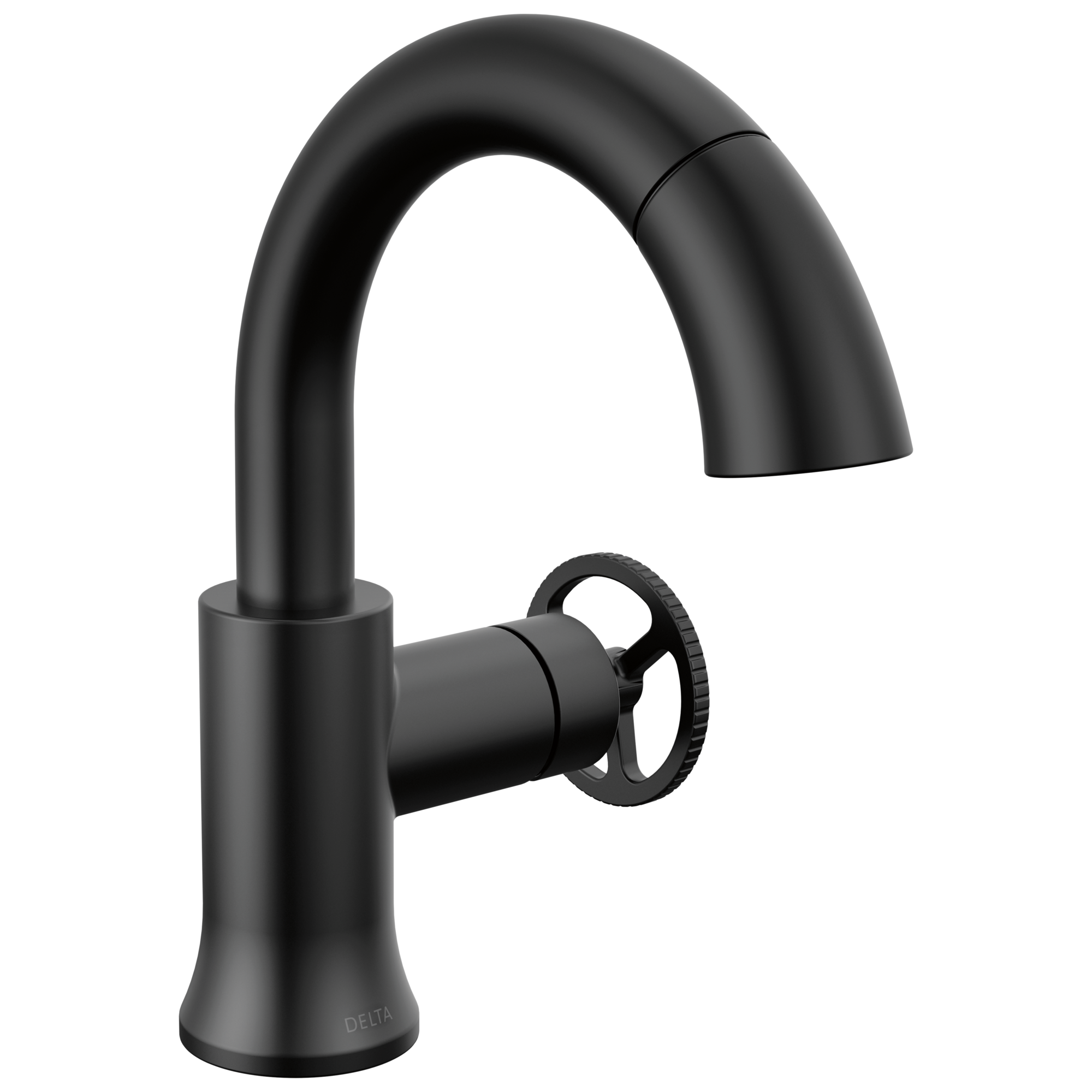 Delta - Single Handle Pull Down Bathroom Faucet - Matte Black - 558HAR-BLPD-DST