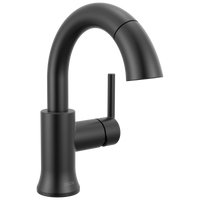 Delta - Single Handle Pull Down Bathroom Faucet - Matte Black - 559HAR-BLPD-DST