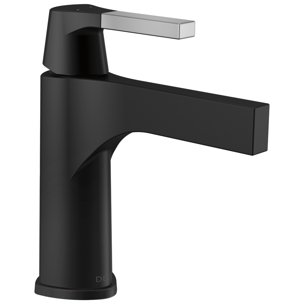 Delta - Single Handle Bathroom Faucet - Chrome / Matte Black - 574-CSMPU-DST