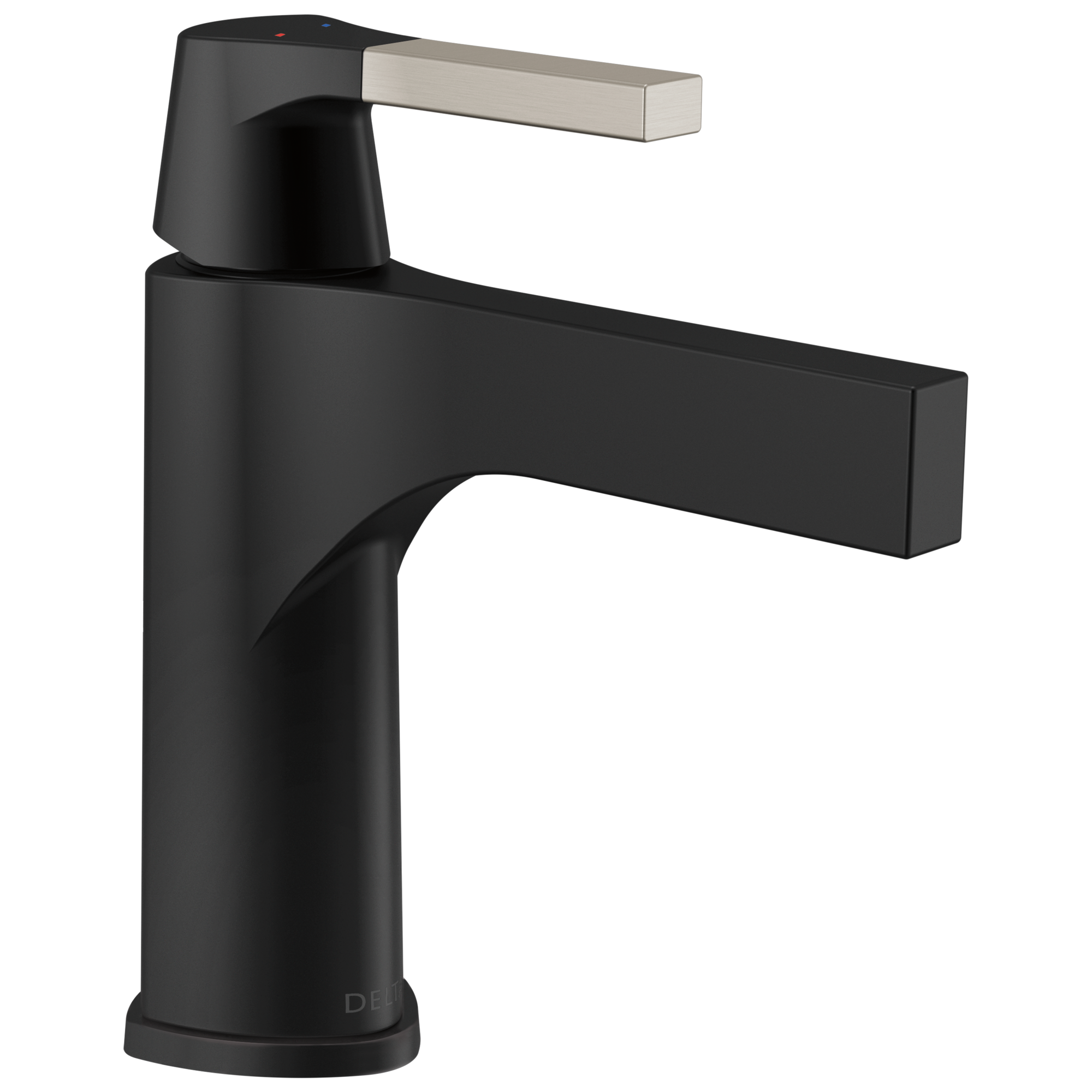 Delta - Single Handle Bathroom Faucet - Less Pop Up - Stainless / Matte Black - 574-SMLPU-DST