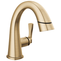 Delta - Single Handle Pull Down Bathroom Faucet - Lumicoat® Champagne Bronze - 577-CZPD-PR-DST