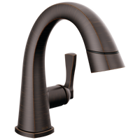 Delta - Single Handle Pull Down Bathroom Faucet - Venetian Bronze - 577-RBPD-DST