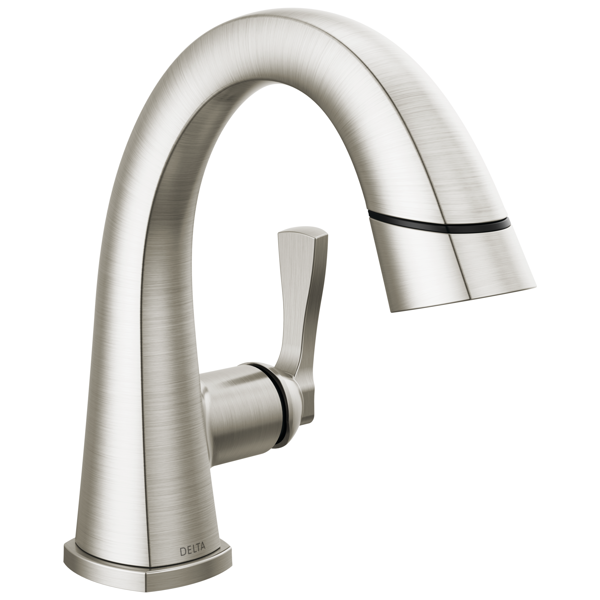 Delta - Single Handle Pull Down Bathroom Faucet - Lumicoat® Stainless - 577-SSPD-PR-DST