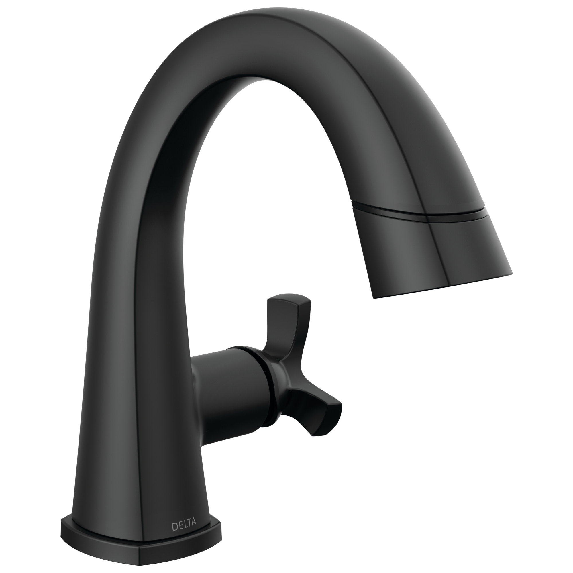 Delta - Single Handle Pull Down Bathroom Faucet - Matte Black - 5776-BLPD-DST