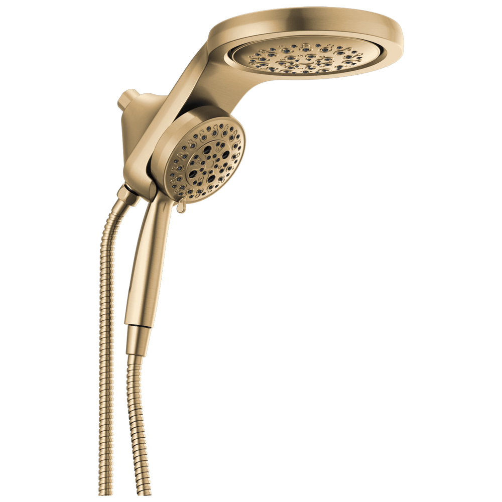 Delta - HydroRain® H2Okinetic® 5-Setting Two-In-One Shower Head - Lumicoat® Champagne Bronze - 58680-CZ-PR25