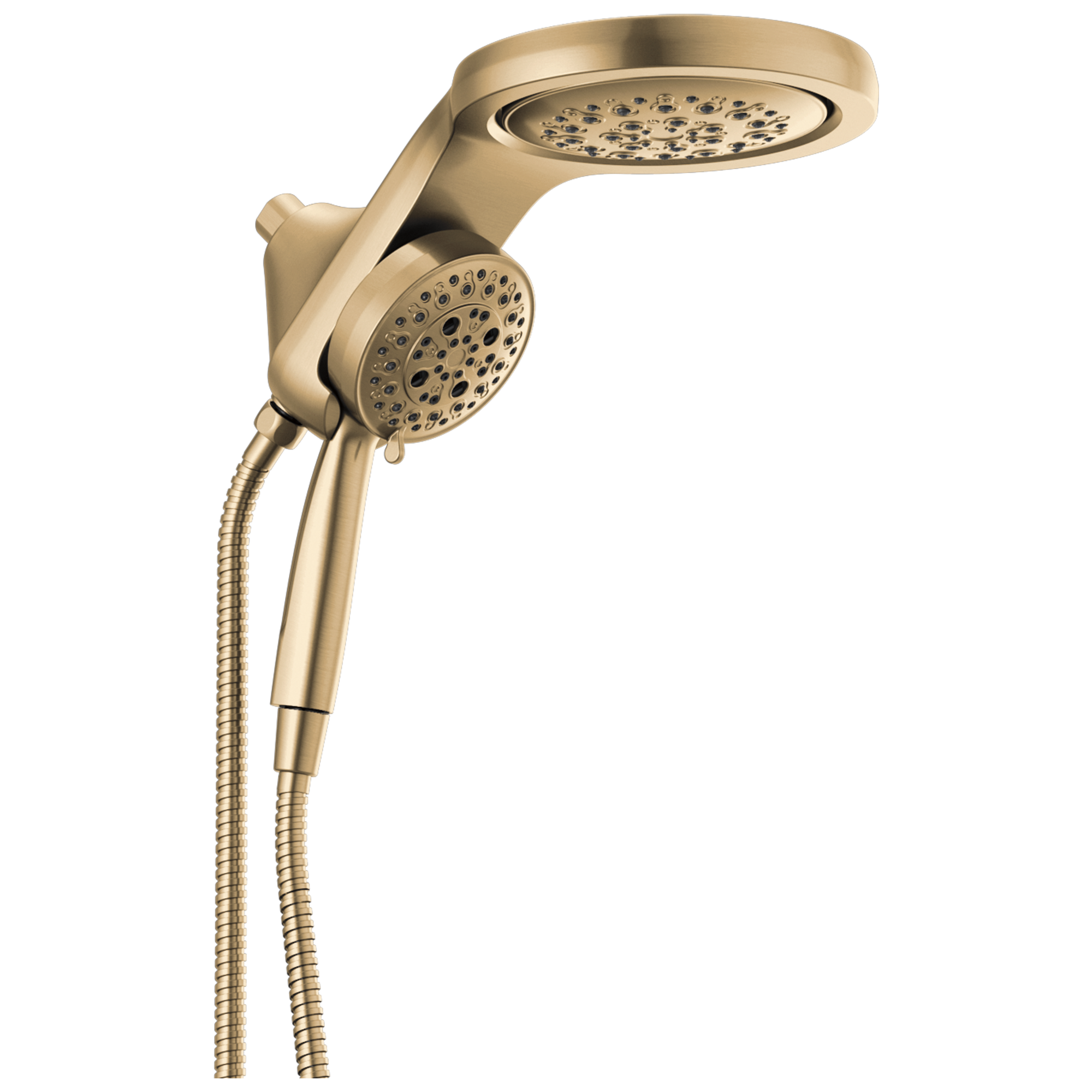 Delta - HydroRain® H2Okinetic® 5-Setting Two-In-One Shower Head - Lumicoat® Champagne Bronze - 58680-CZ-PR25