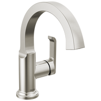 Delta - Single Handle Bathroom Faucet - Lumicoat® Stainless - 588SH-SS-PR-DST