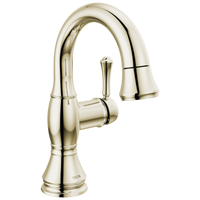 Delta - Single Handle Pull Down Bathroom Faucet - Polished Nickel - 597-PNPD-DST