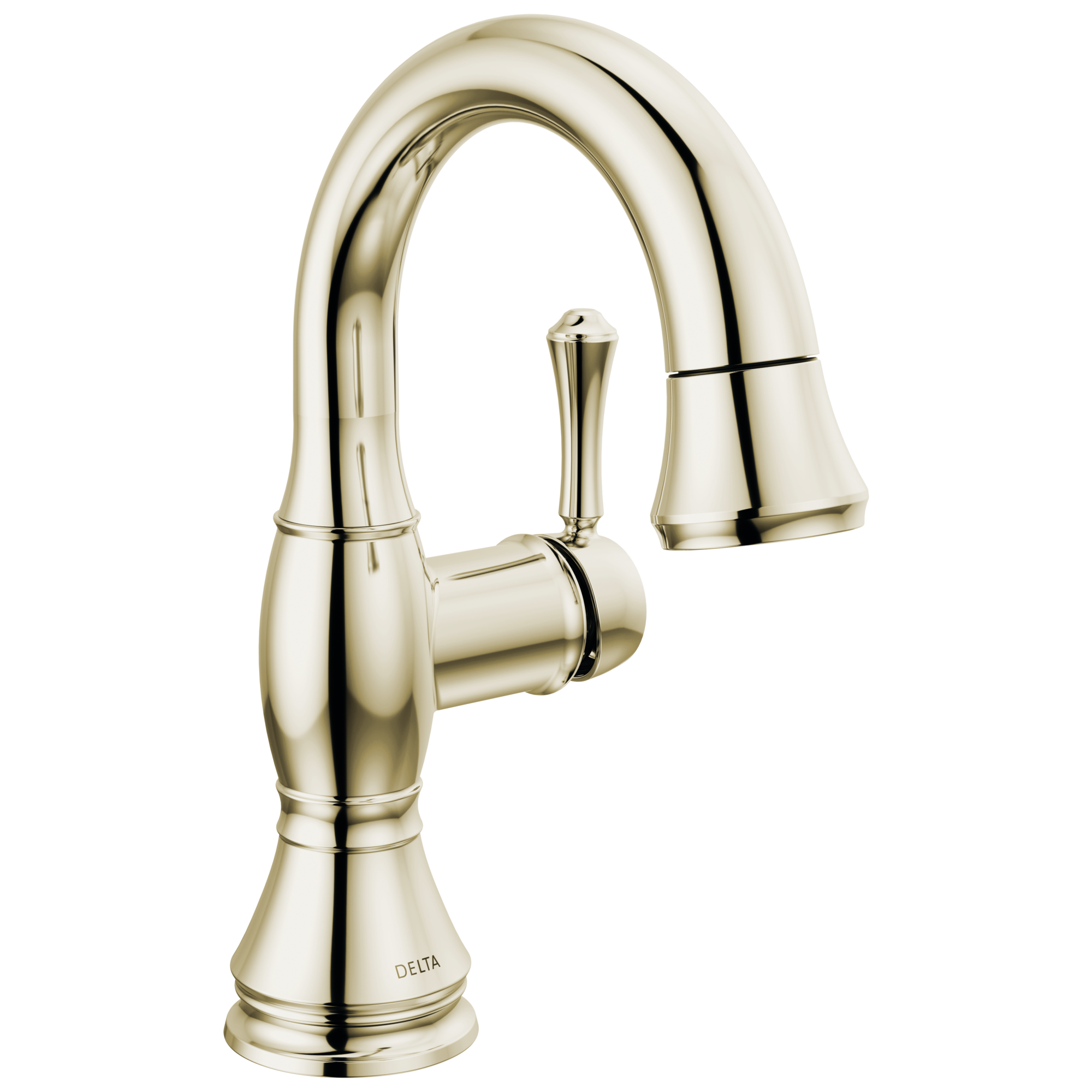 Delta - Single Handle Pull Down Bathroom Faucet - Polished Nickel - 597-PNPD-DST