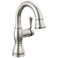 Delta - Single Handle Pull Down Bathroom Faucet - Stainless - 597-SSPD-DST