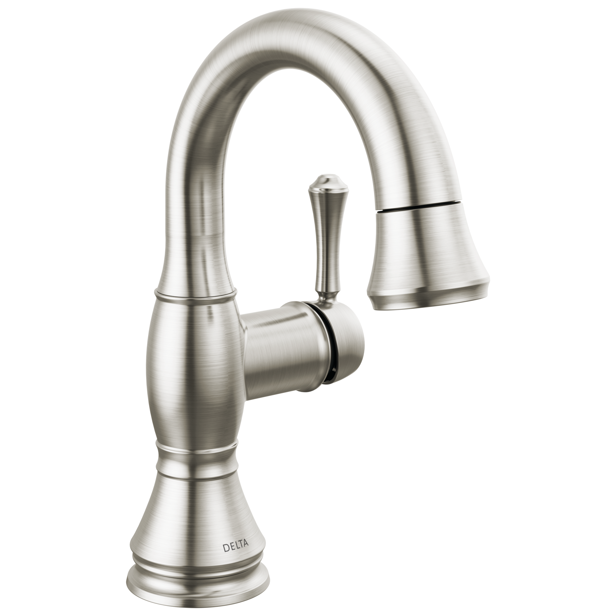 Delta - Single Handle Pull Down Bathroom Faucet - Stainless - 597-SSPD-DST