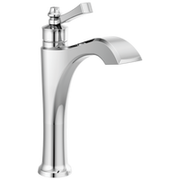 Delta - Single Handle Mid-Height Vessel Bathroom Faucet - Chrome - 656-DST