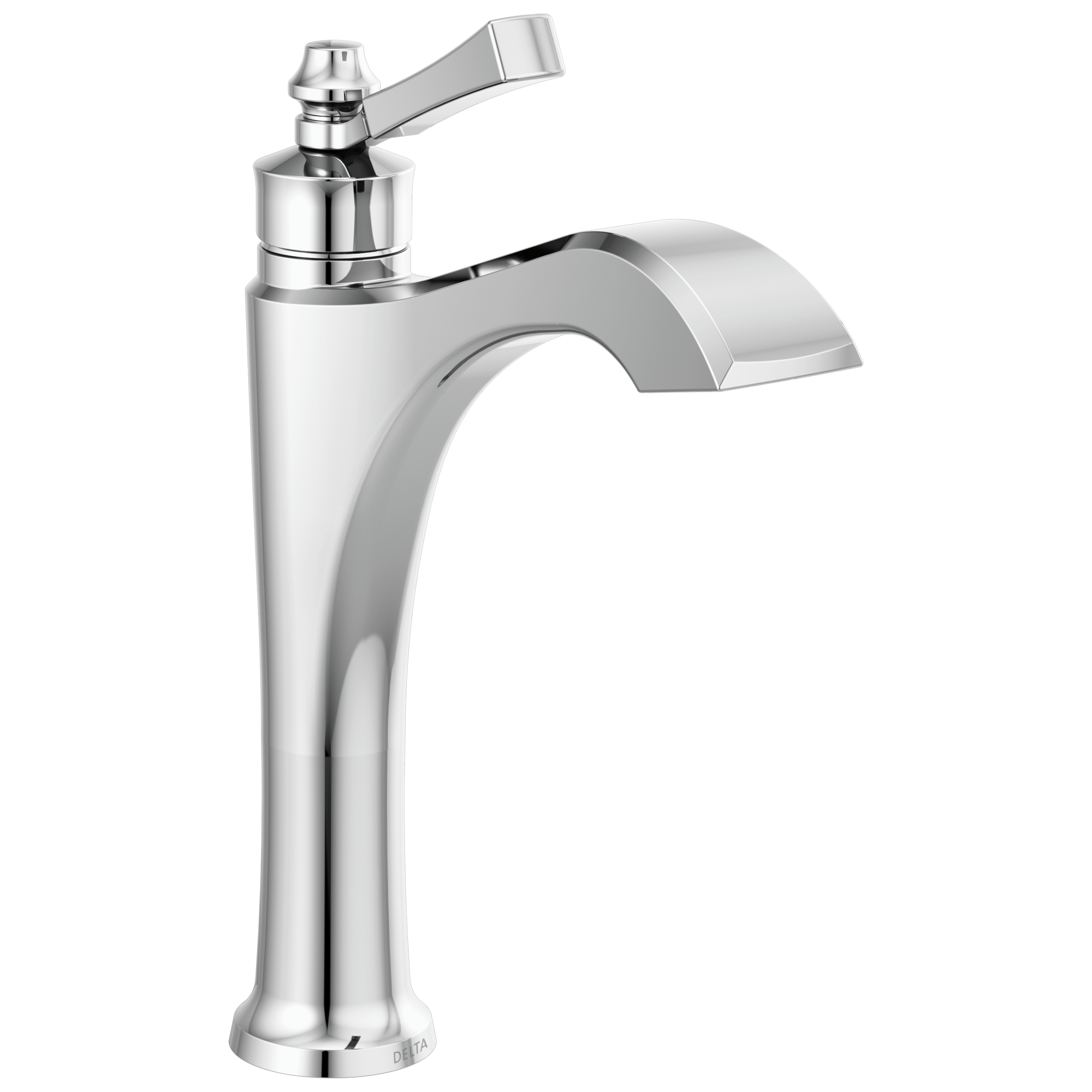 Delta - Single Handle Mid-Height Vessel Bathroom Faucet - Chrome - 656-DST