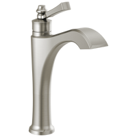 Delta - Single Handle Mid-Height Vessel Bathroom Faucet - Stainless - 656-SS-DST