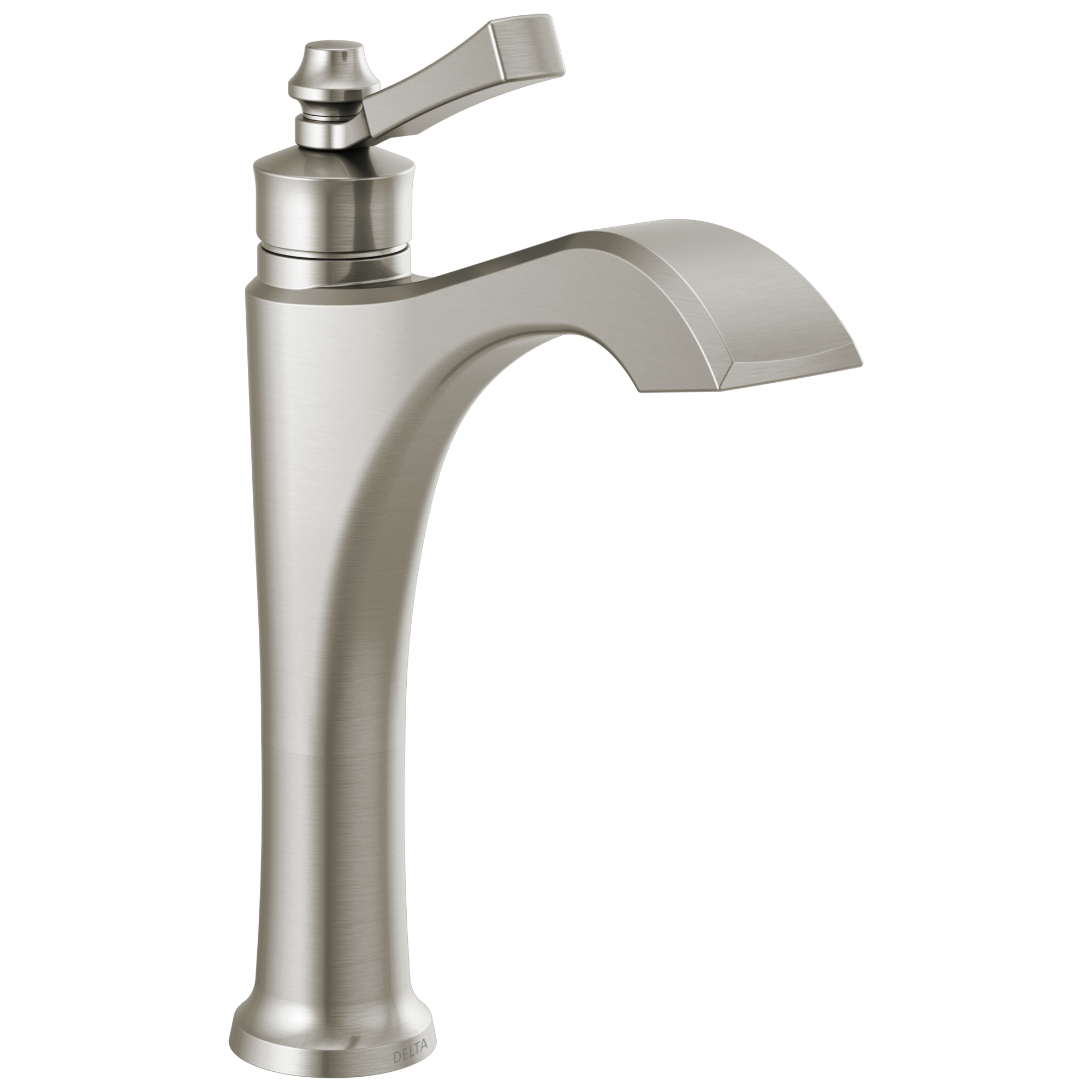 Delta - Single Handle Mid-Height Vessel Bathroom Faucet - Stainless - 656-SS-DST