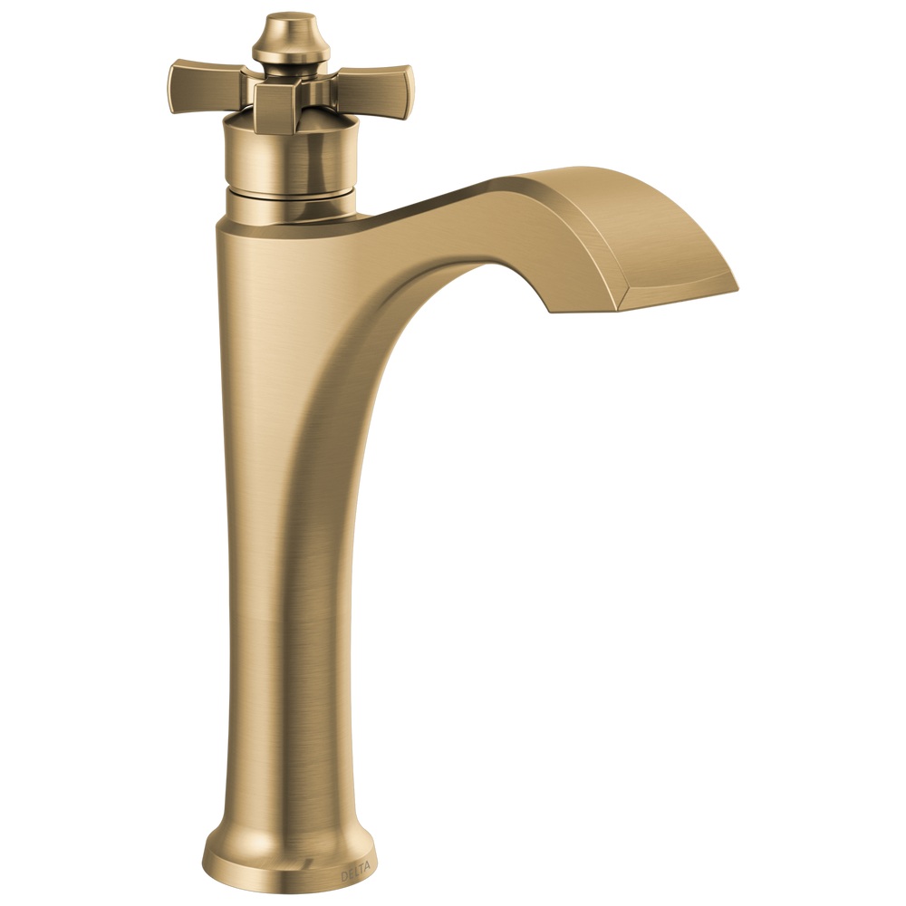 Delta - Single Handle Mid-Height Vessel Bathroom Faucet - Champagne Bronze - 657-CZ-DST