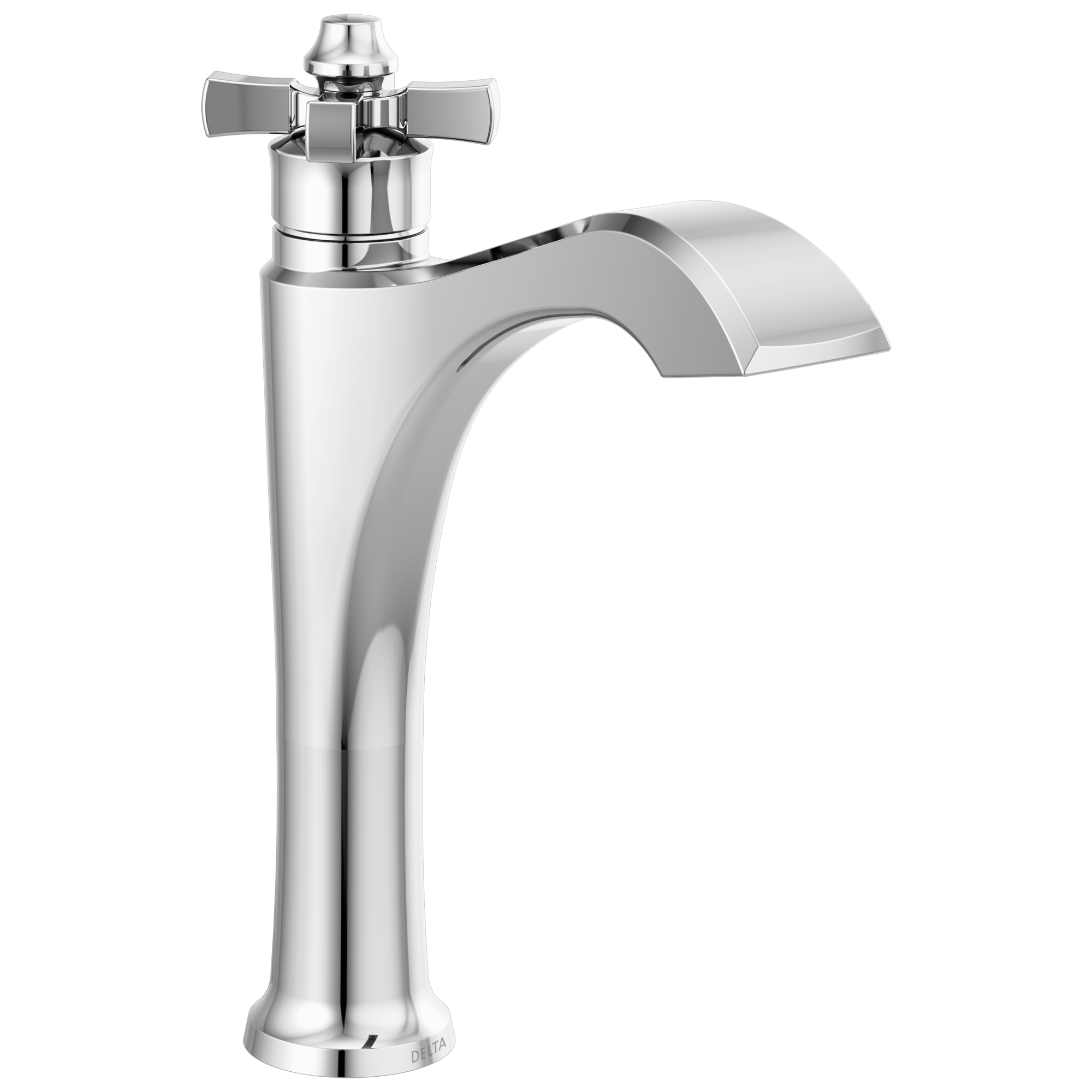 Delta - Single Handle Mid-Height Vessel Bathroom Faucet - Chrome - 657-DST