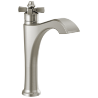 Delta - Single Handle Mid-Height Vessel Bathroom Faucet - Stainless - 657-SS-DST