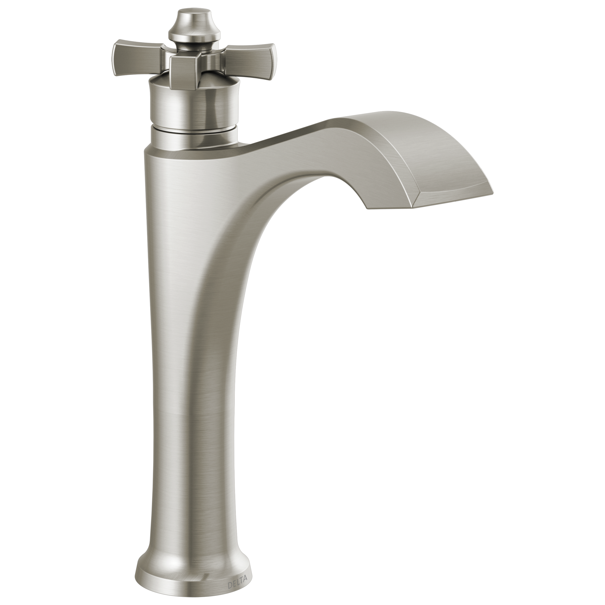 Delta - Single Handle Mid-Height Vessel Bathroom Faucet - Stainless - 657-SS-DST