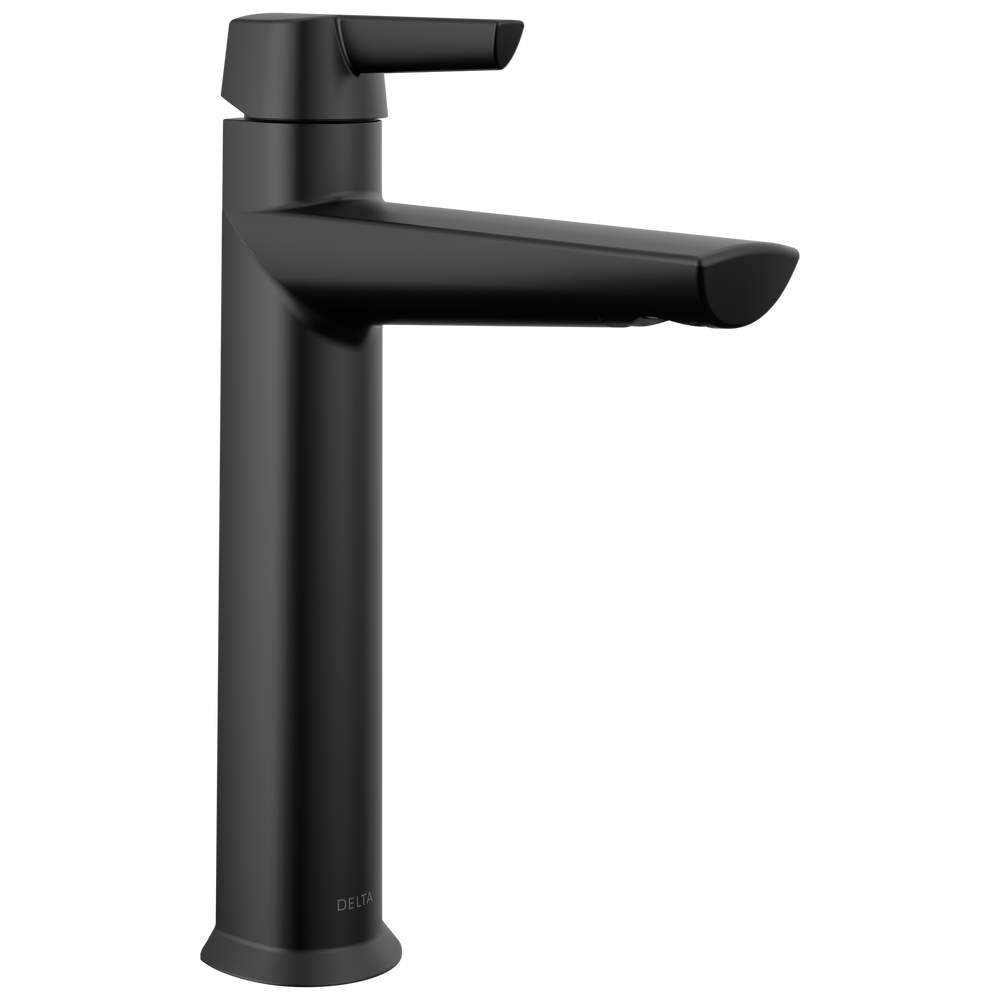 Delta - Single Handle Mid-Height Bathroom Faucet - Matte Black - 671-BL-DST