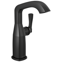 Delta - Single Handle Mid-Height Bathroom Faucet - Matte Black - 676-BL-DST