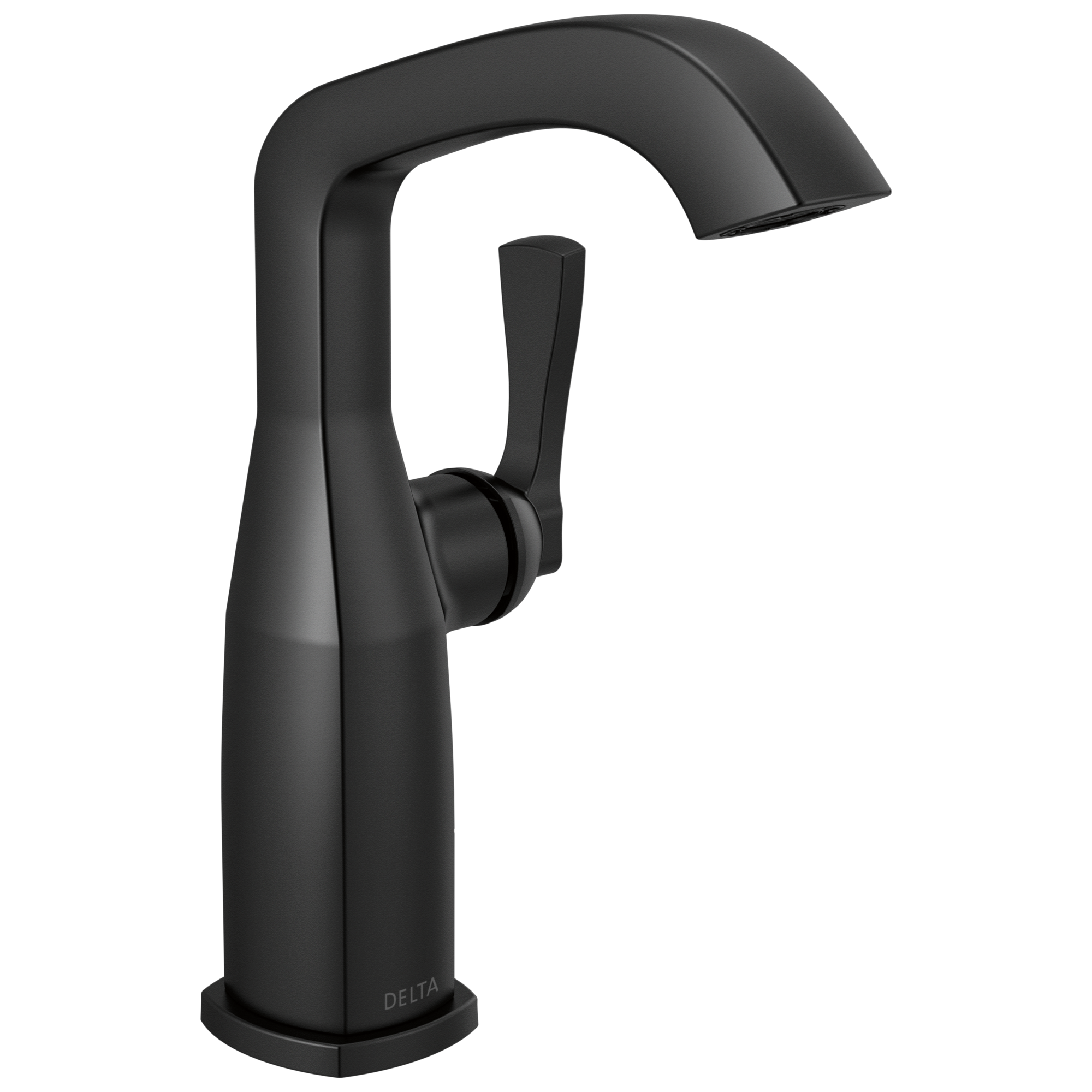 Delta - Single Handle Mid-Height Bathroom Faucet - Matte Black - 676-BL-DST