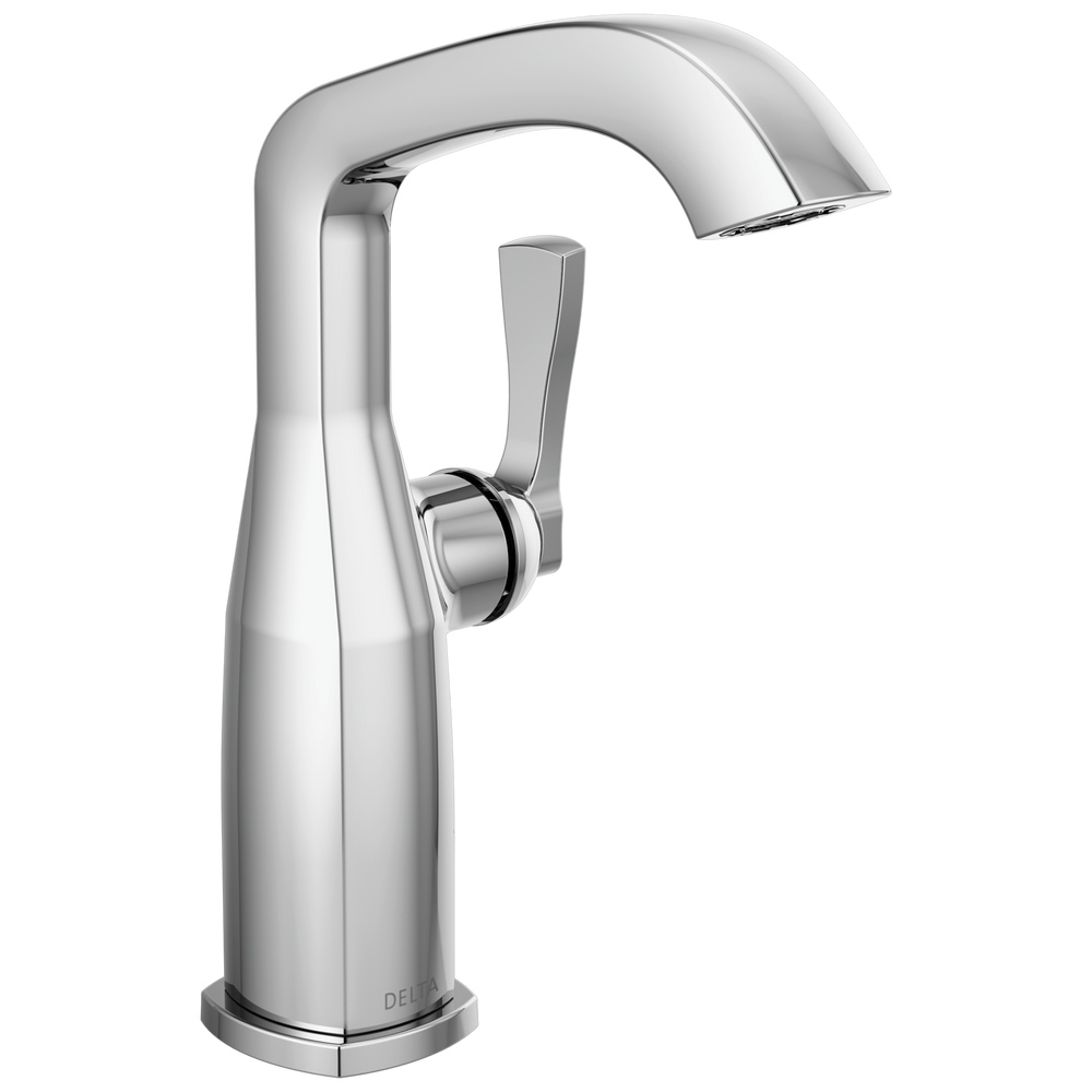 Delta - Single Handle Mid-Height Bathroom Faucet - Lumicoat® Chrome - 676-PR-DST