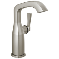 Delta - Single Handle Mid-Height Bathroom Faucet - Lumicoat® Stainless - 676-SS-PR-DST