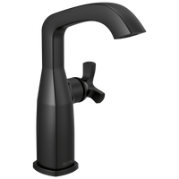 Delta - Single Handle Mid-Height Bathroom Faucet - Matte Black - 6766-BL-DST