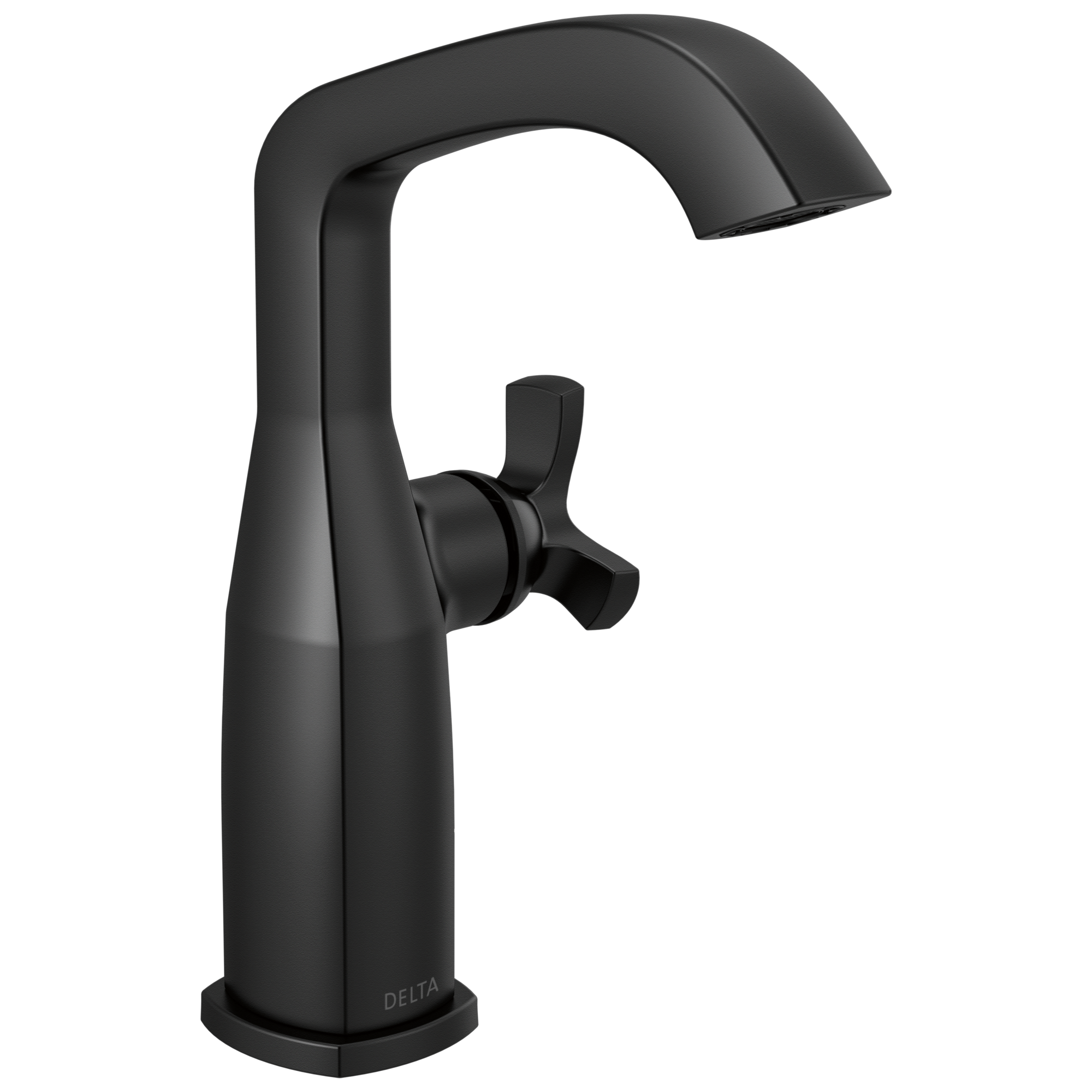 Delta - Single Handle Mid-Height Bathroom Faucet - Matte Black - 6766-BL-DST