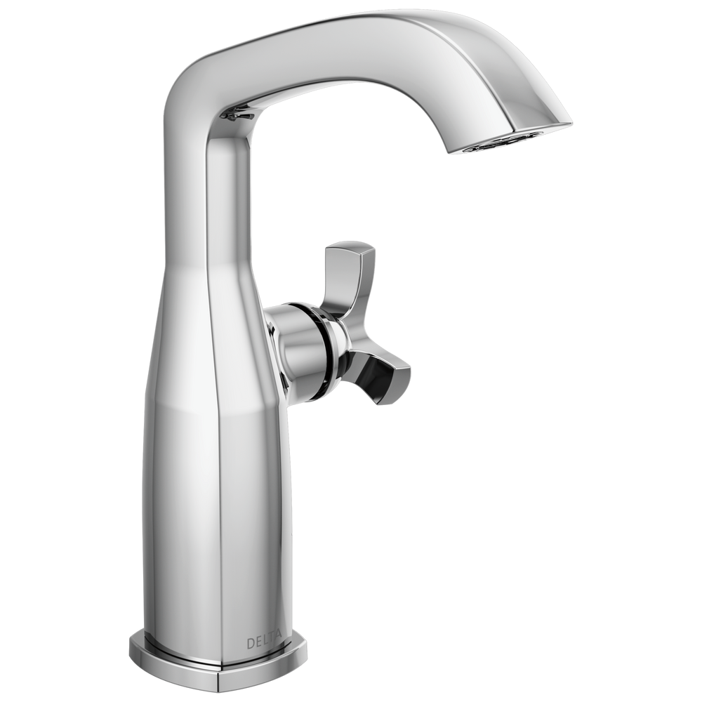 Delta - Single Handle Mid-Height Bathroom Faucet - Lumicoat® Chrome - 6766-PR-DST