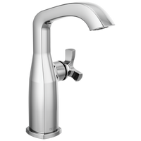 Delta - Single Handle Mid-Height Bathroom Faucet - Lumicoat® Chrome - 6766-PR-DST