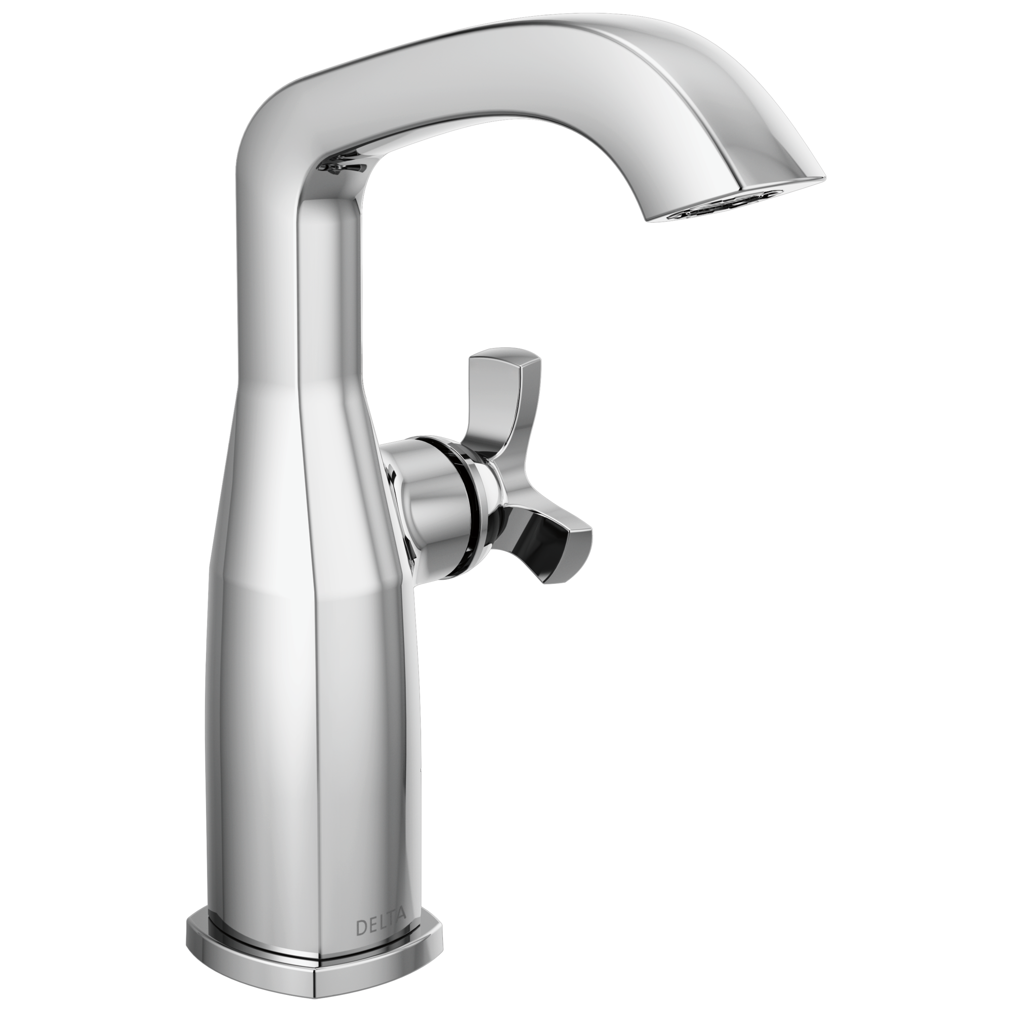 Delta - Single Handle Mid-Height Bathroom Faucet - Lumicoat® Chrome - 6766-PR-DST