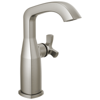 Delta - Single Handle Mid-Height Bathroom Faucet - Lumicoat® Stainless - 6766-SS-PR-DST