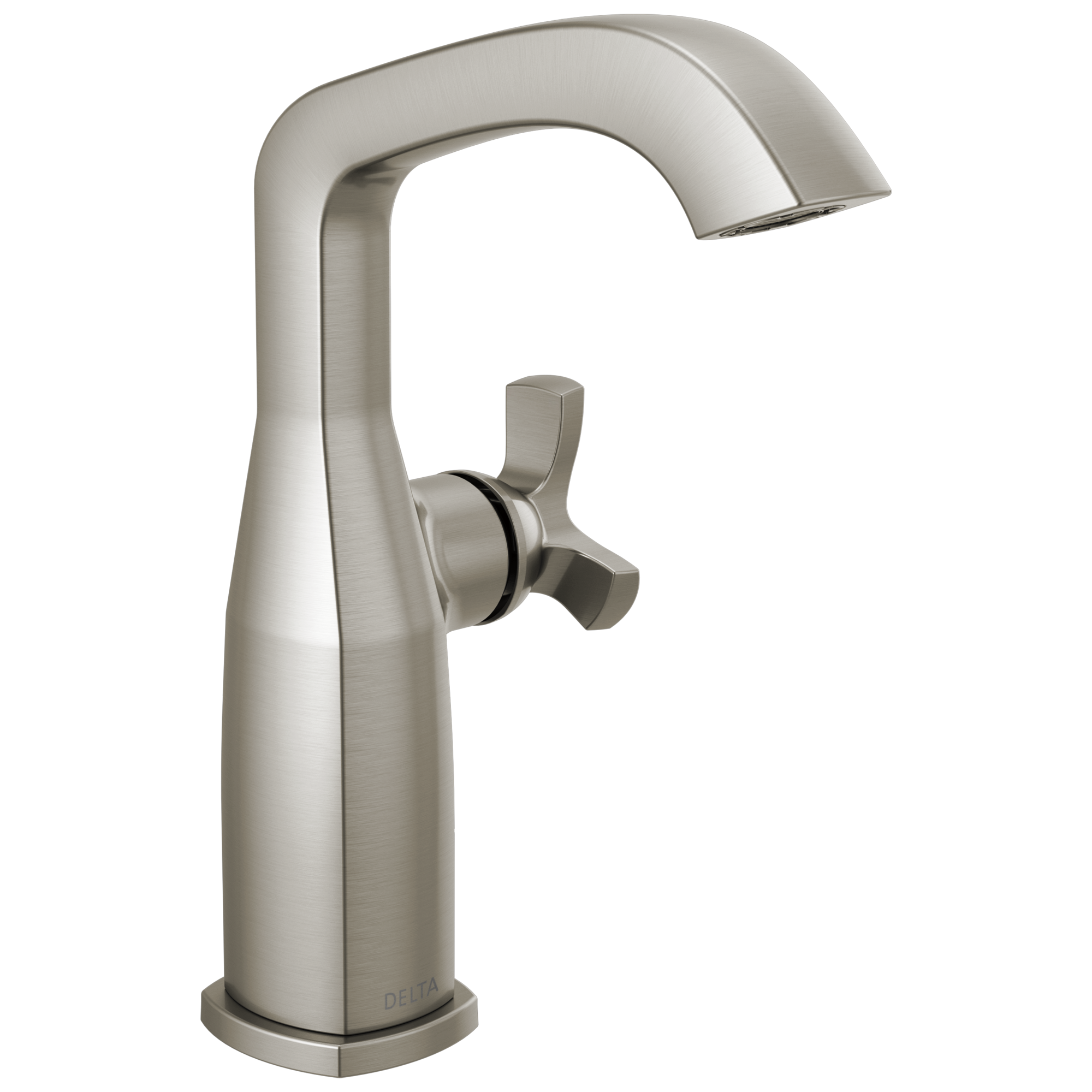 Delta - Single Handle Mid-Height Bathroom Faucet - Lumicoat® Stainless - 6766-SS-PR-DST