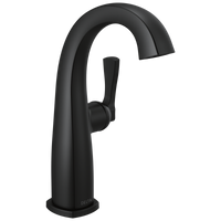 Delta - Single Handle Mid-Height Bathroom Faucet - Matte Black - 677-BL-DST