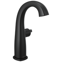 Delta - Single Handle Mid-Height Bathroom Faucet - Less Handle - Matte Black - 677-BLLHP-DST