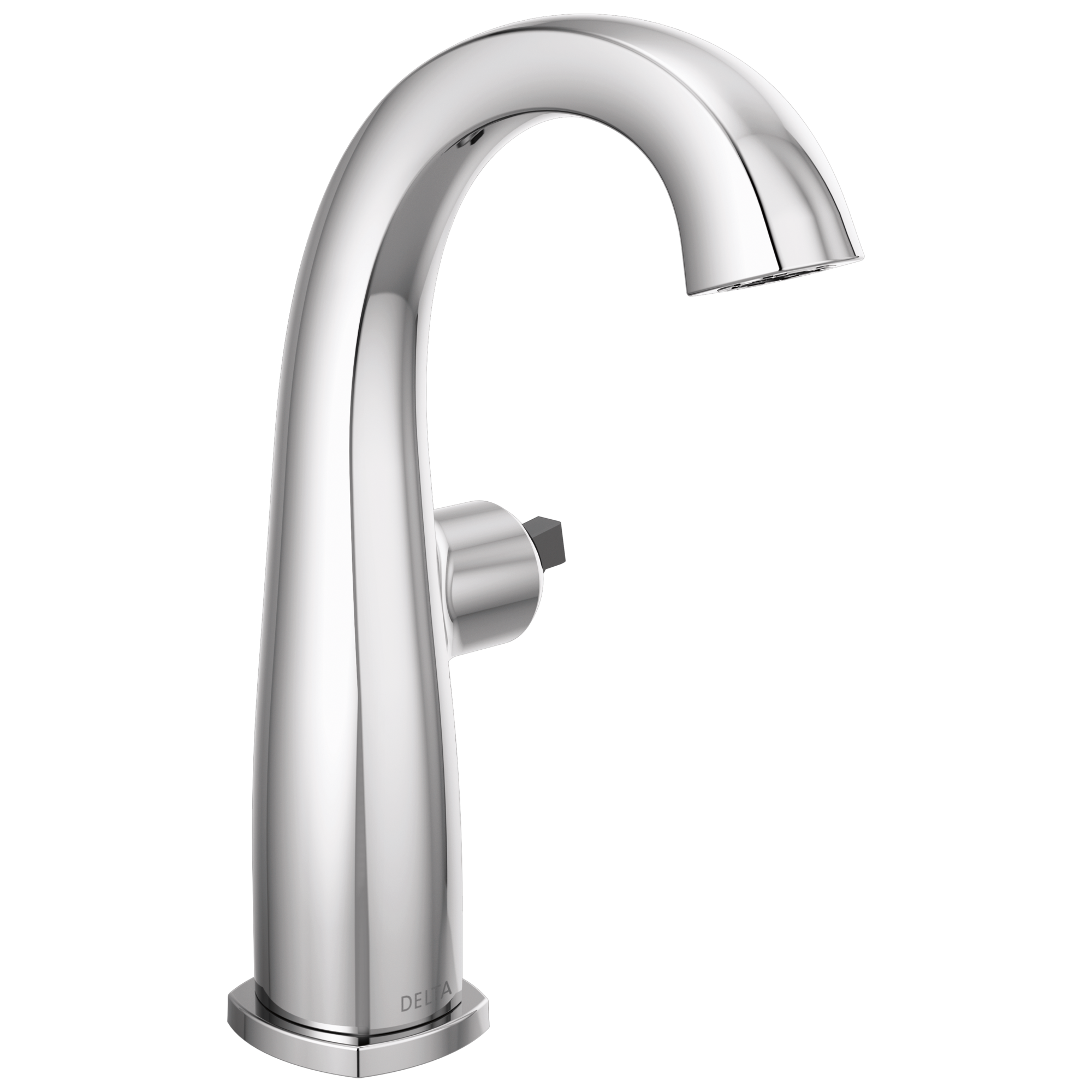 Delta - Single Handle Mid-Height Bathroom Faucet - Less Handle - Chrome - 677-LHP-DST