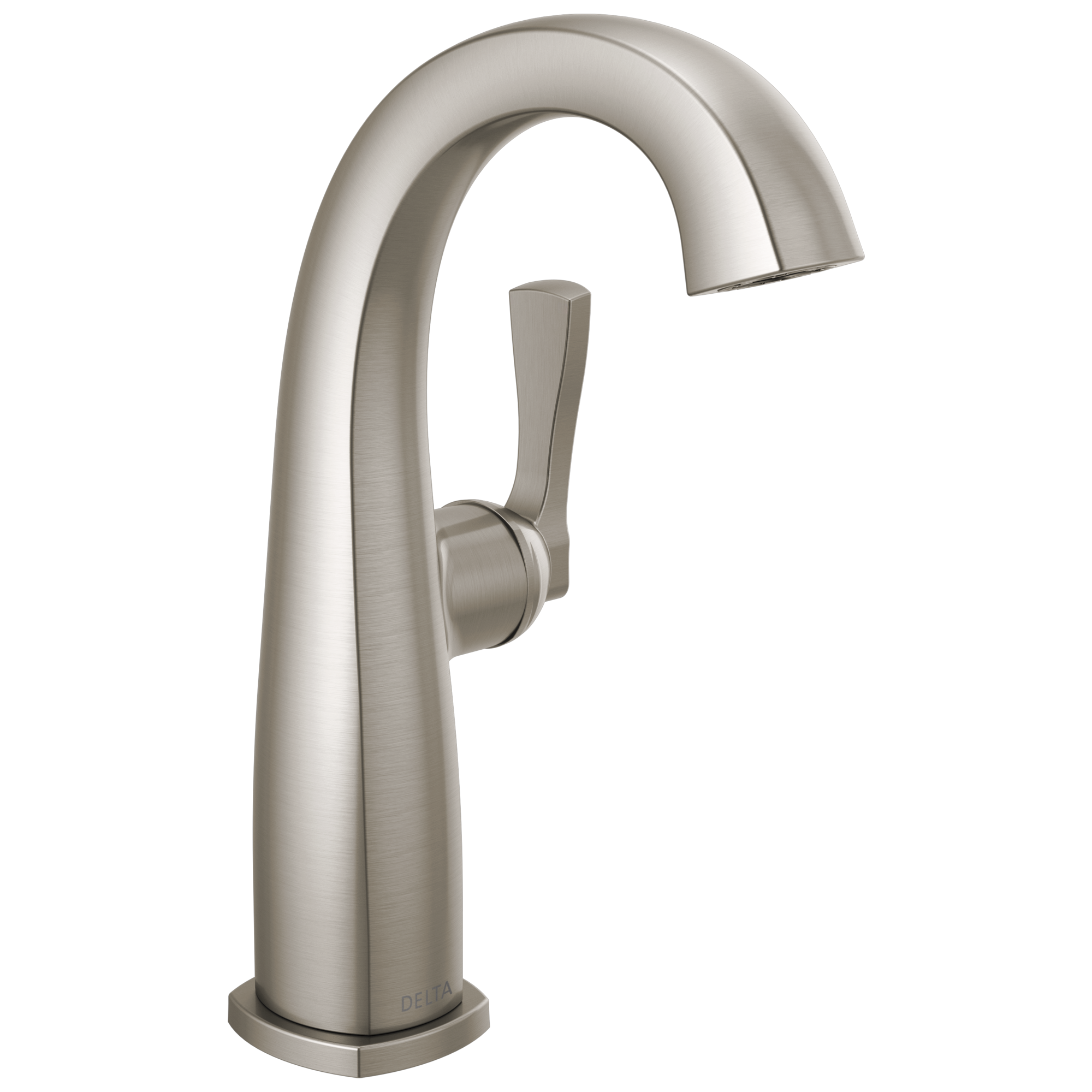 Delta - Single Handle Mid-Height Bathroom Faucet - Lumicoat® Stainless - 677-SS-PR-DST