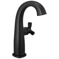 Delta - Single Handle Mid-Height Bathroom Faucet - Matte Black - 6776-BL-DST