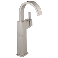 Delta - Single Handle Vessel Bathroom Faucet - Stainless - 753LF-SS