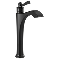 Delta - Single Handle Vessel Bathroom Faucet - Matte Black - 756-BL-DST