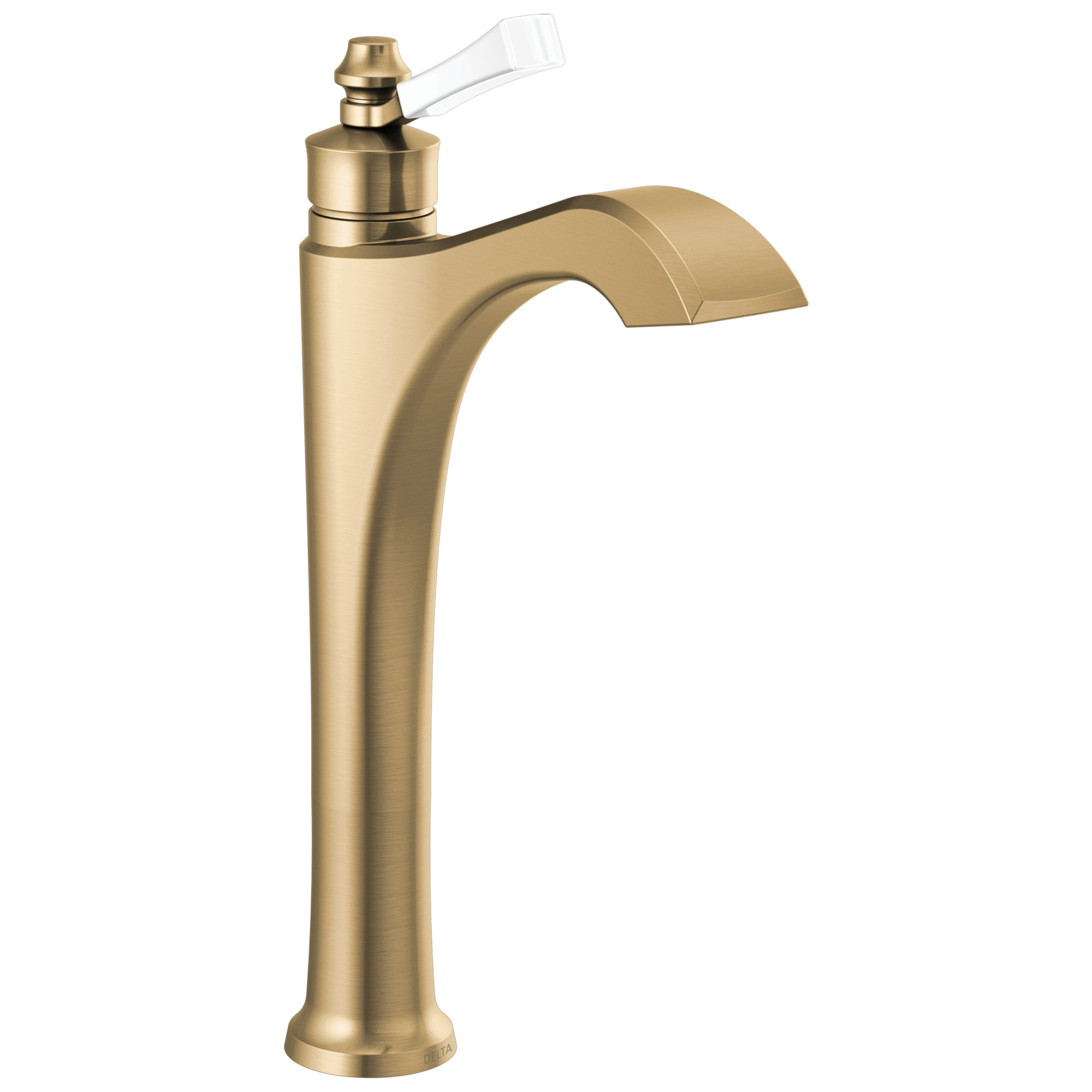 Delta - Single Handle Vessel Bathroom Faucet - Champagne Bronze / Porcelain - 756-GS-DST