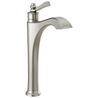 Delta - Single Handle Vessel Bathroom Faucet - Stainless - 756-SS-DST