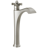 Delta - Single Handle Vessel Bathroom Faucet - Stainless - 757-SS-DST