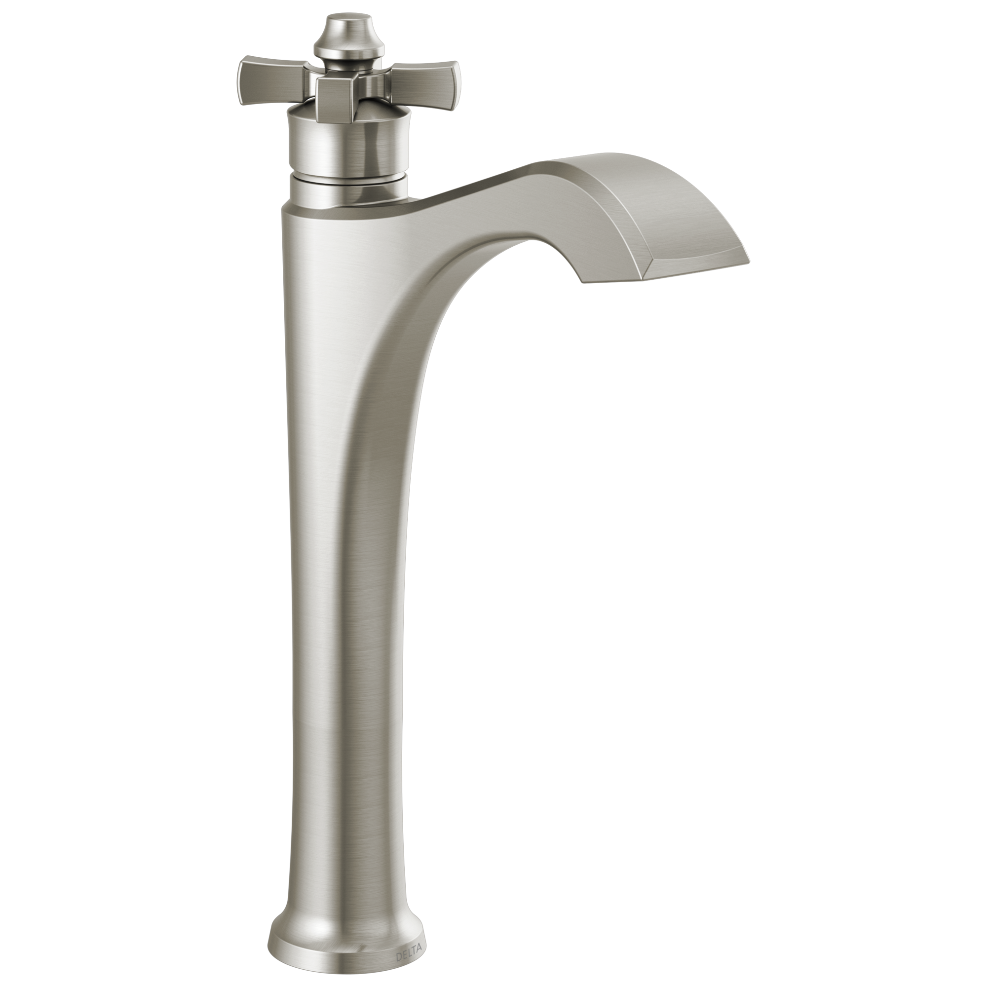 Delta - Single Handle Vessel Bathroom Faucet - Stainless - 757-SS-DST