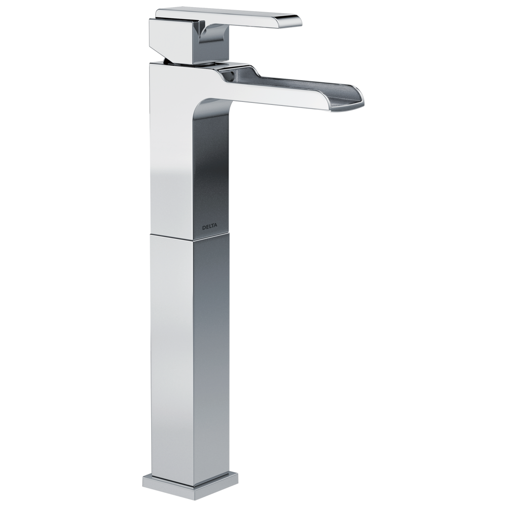 Delta - Single Handle Vessel Channel Bathroom Faucet - Chrome - 768LF