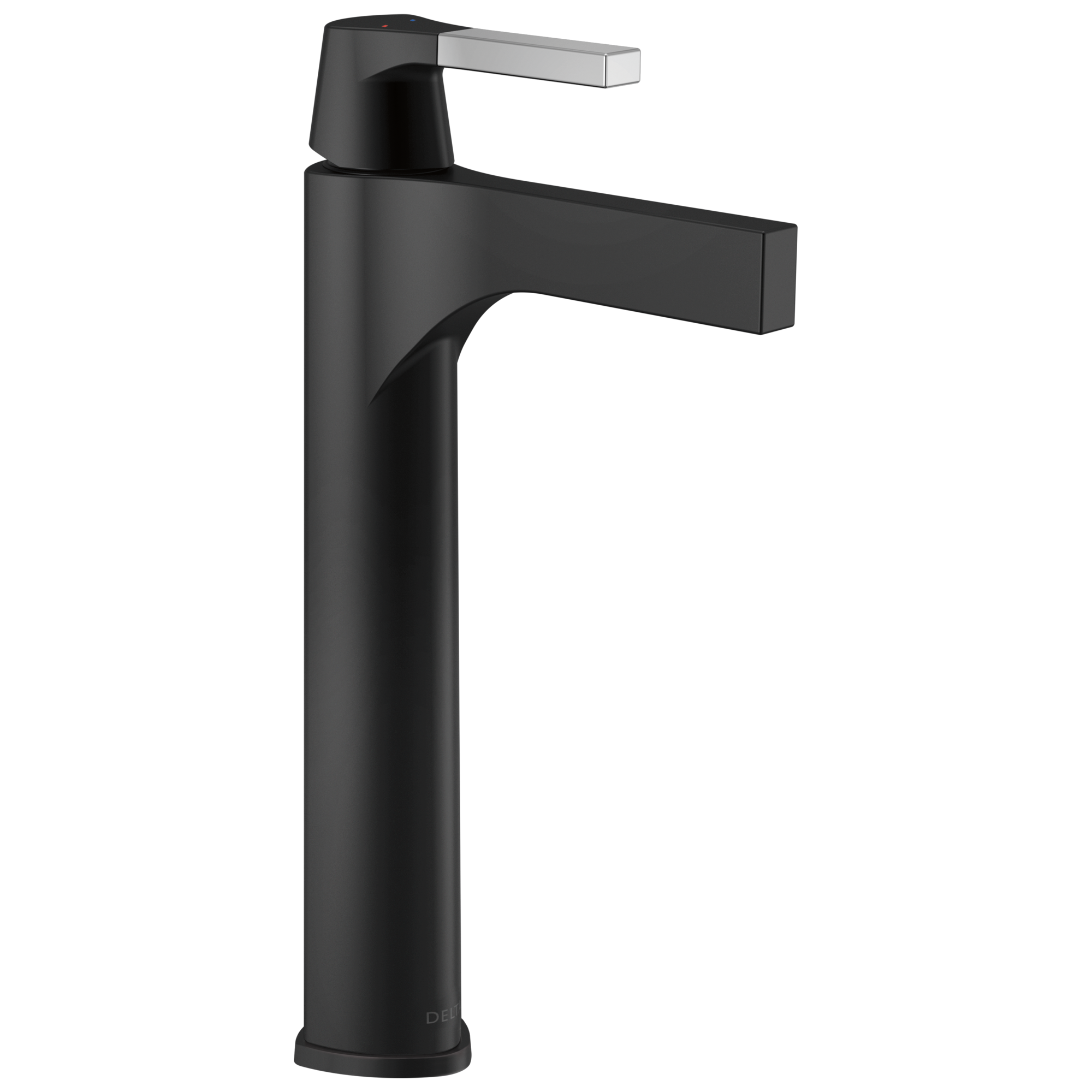 Delta - Single Handle Vessel Bathroom Faucet - Chrome / Matte Black - 774-CS-DST